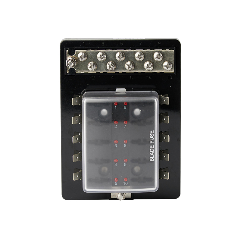 R3-76B-01-07 方塊型保險(xiǎn)絲盒 含LED警示燈、負(fù)極端子臺(tái)